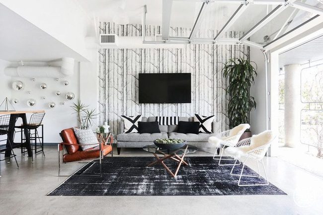 Aspen Print Meets Glass Door