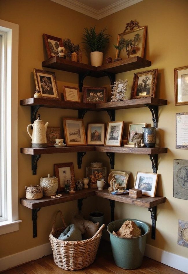 Wooden Corner Shelf Personal Stories
