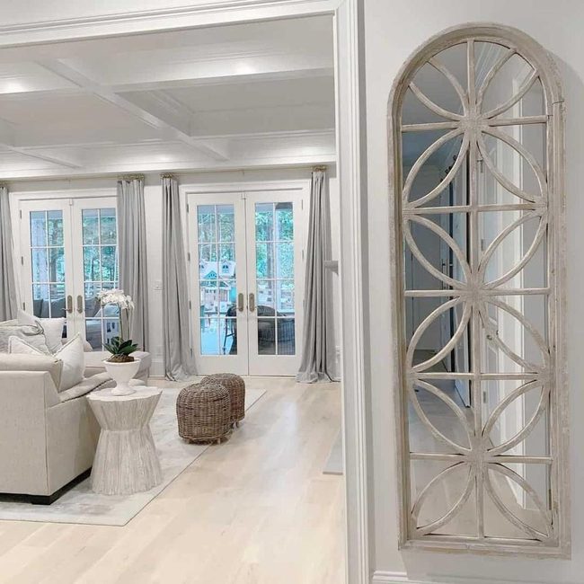 Geometric Ceiling Gray Elegance Living