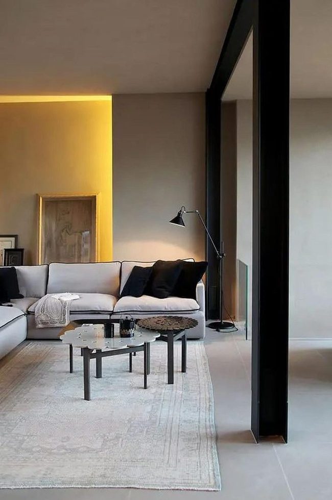 Light Gray Walls, Black Statement Accents