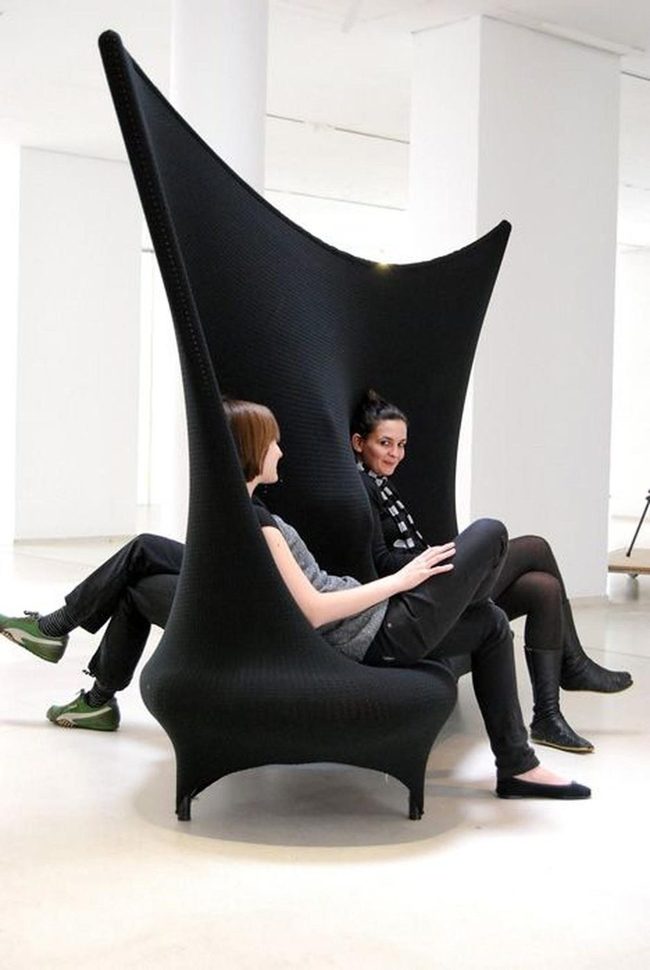 Black Wing Chair In Bright Space