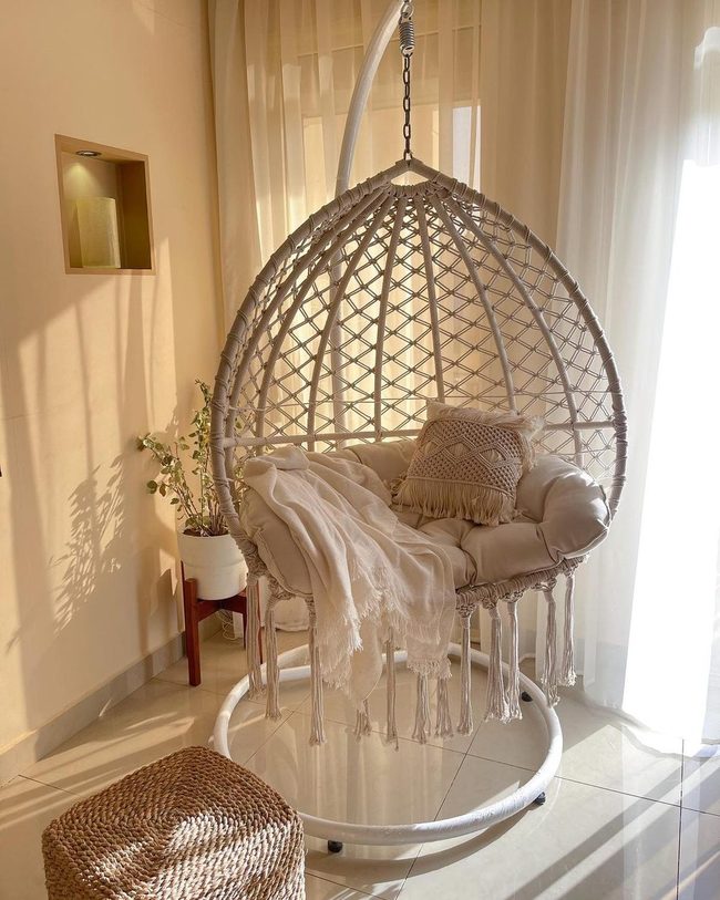 Ivory Dome Chair Neutral Comfort