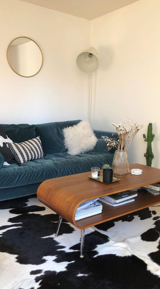 Deep Green Couch Statement Piece