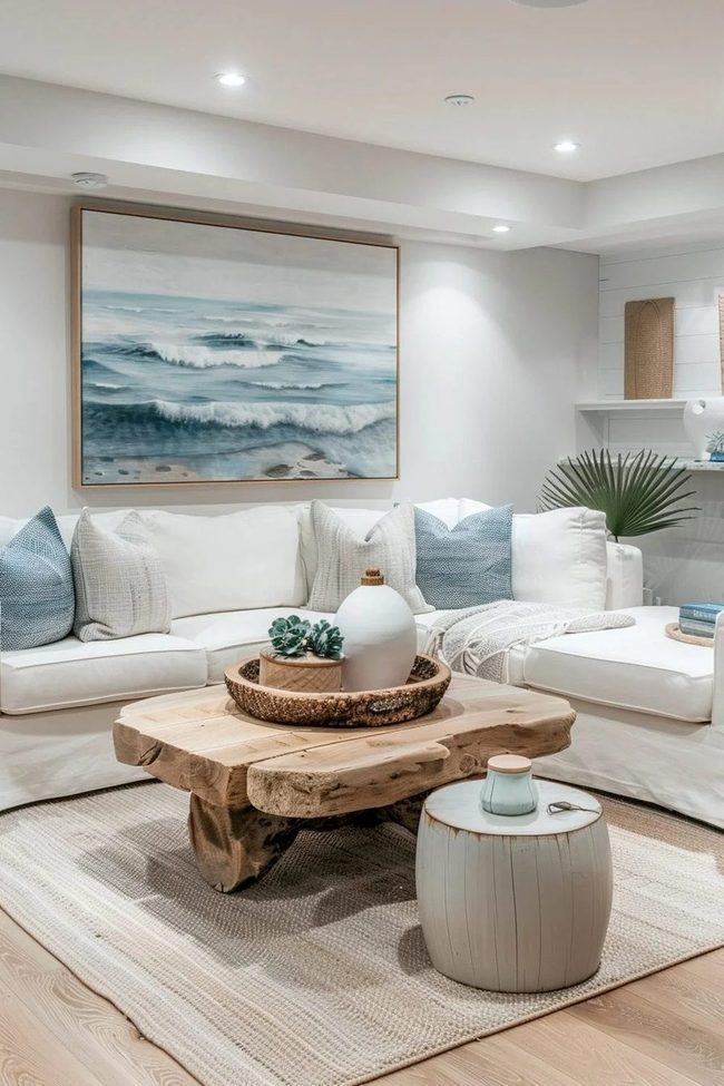 Sandy Beige Meets Ocean Blue
