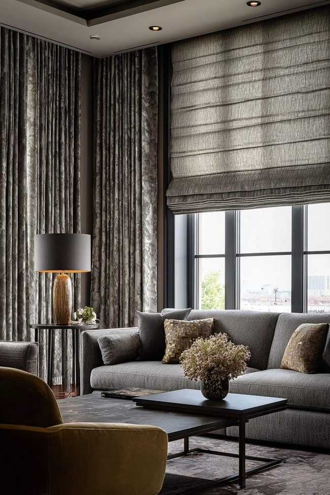 Fabric Curtains Meet Smart Motorized Blinds