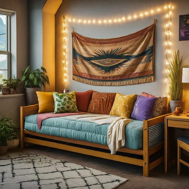 Geometric Prints Dorm Walls