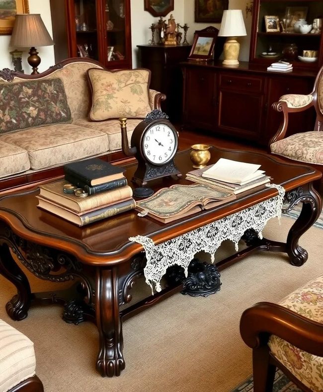 Antique Books And Heirloom Treasures Display