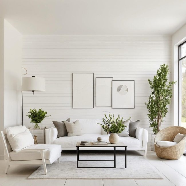 White Textured Walls, Layered Light