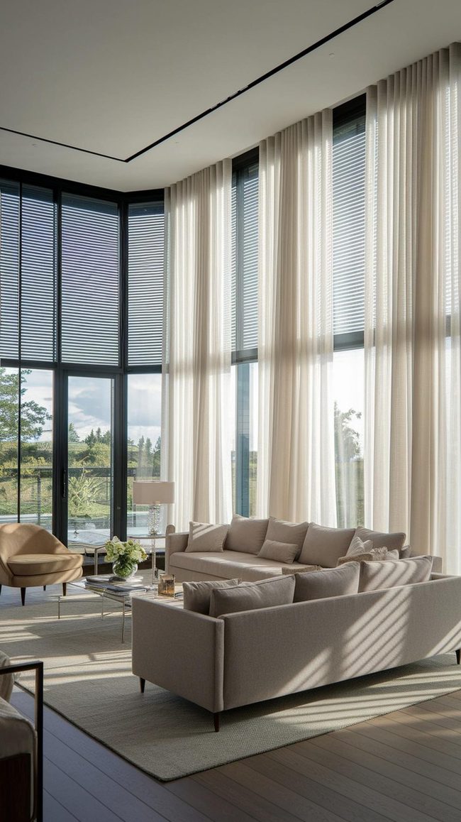 Nature Framed Through Expansive Windows