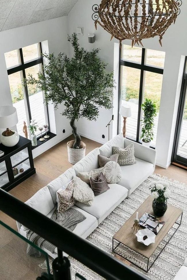 Plush Sectional Meets Minimalist Walls