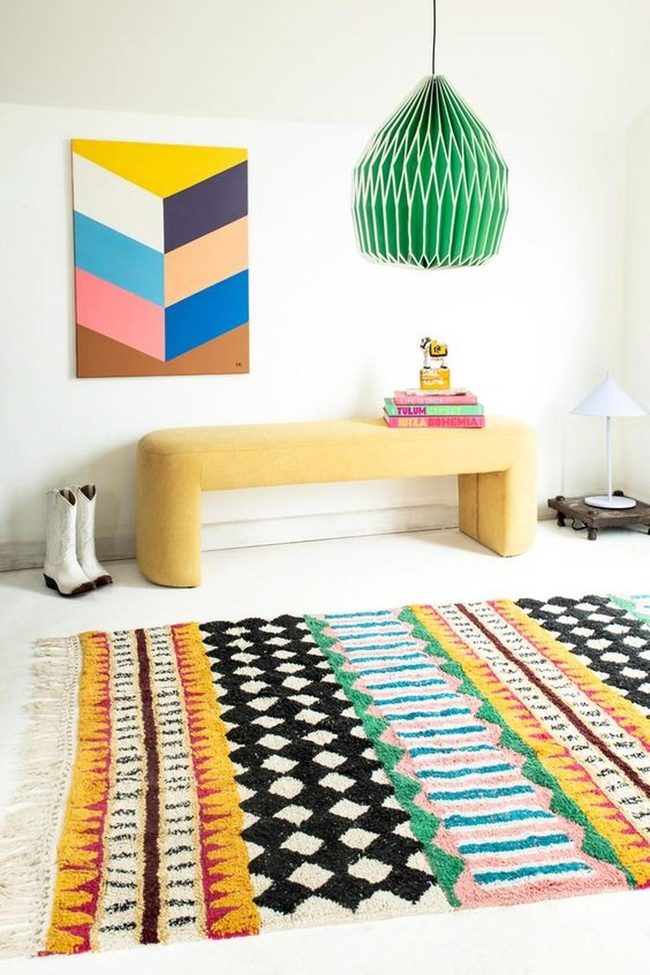 Striped Rug Steals The Show