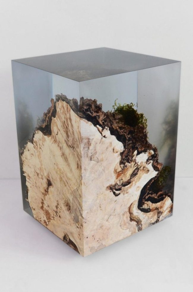 Wood And Resin Geometric Cubes