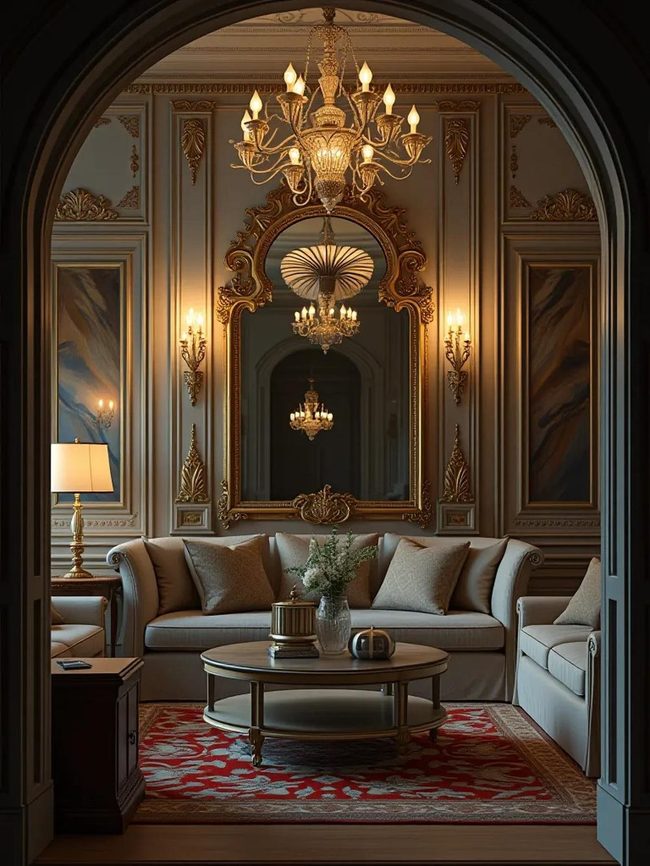 Polished Wall Sconces Frame Artwork Beautifully
