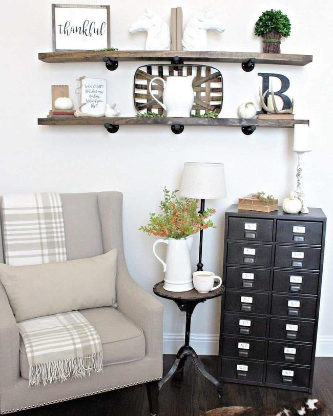 Black Catalog Cabinets Meet Modern Seating