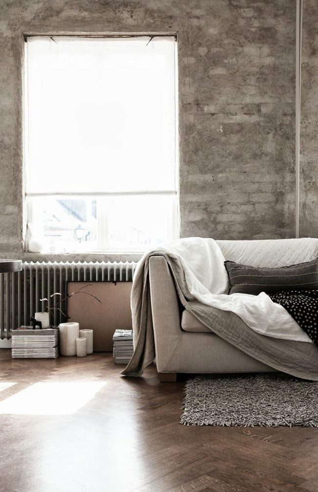 Concrete Industrial Meets Soft Comfort