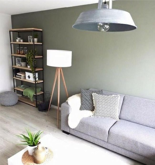 Pale Green Walls, Natural Wood Floors