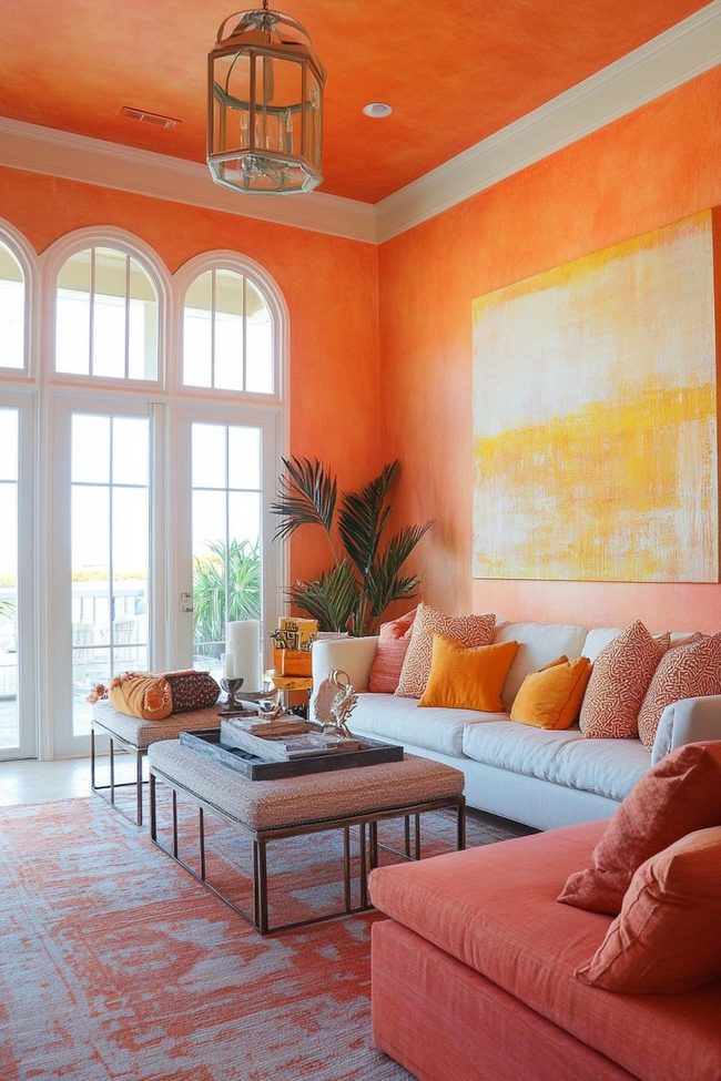 Burnt Orange Interior Depth Layers