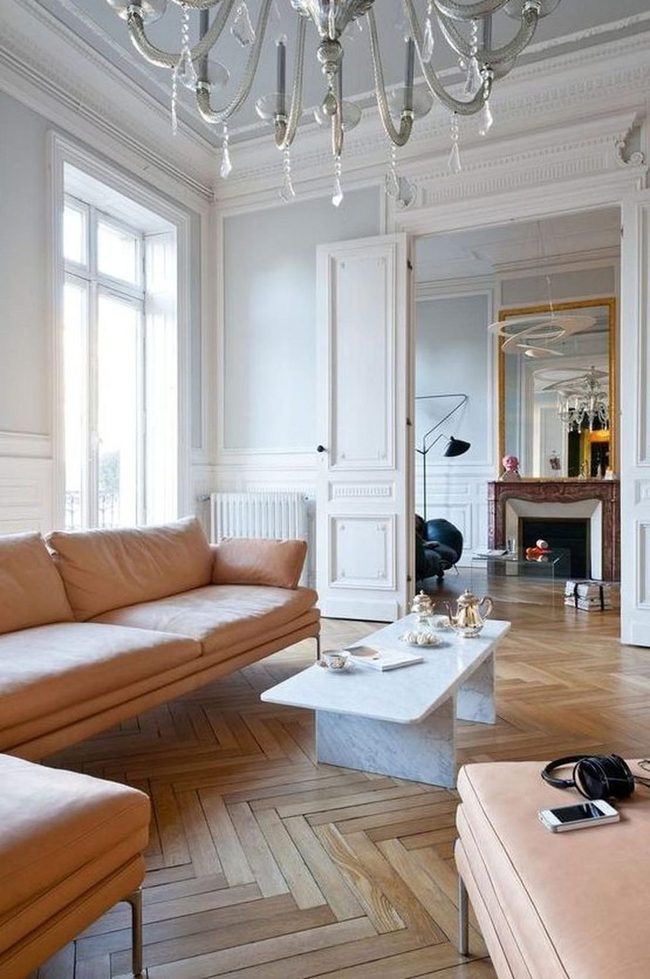 Sunlit Herringbone And Chandelier Grace