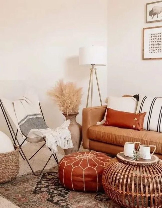 Pampas Grass And Leather Living
