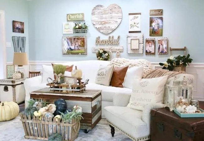 Golden Leaves Gallery Wall
