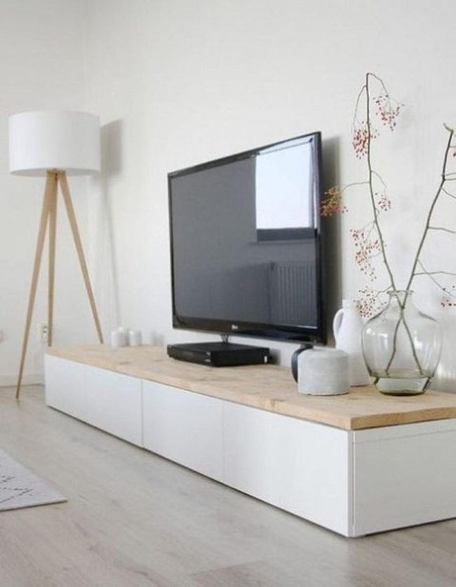 Wooden Elegance Meets White Simplicity