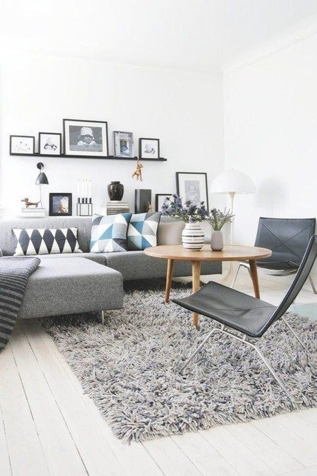 Light Wood And Gray Living Room Simplicity