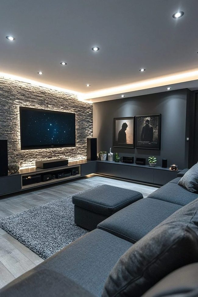 Grey Sofa Meets Smart Technology