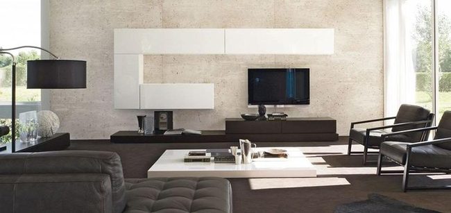 Black Leather Sofa Meets Clean Lines