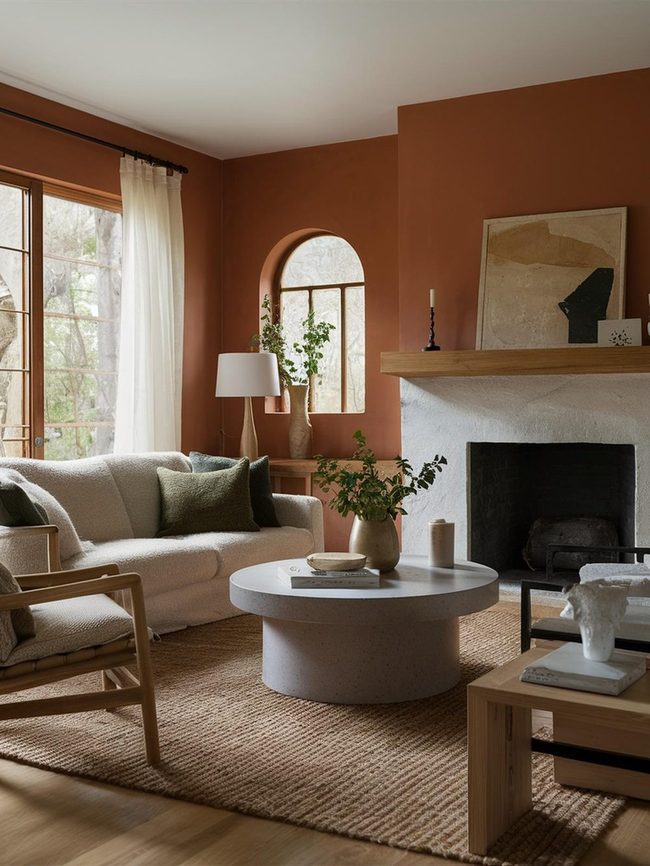 Soft Green Walls Authentic Materials