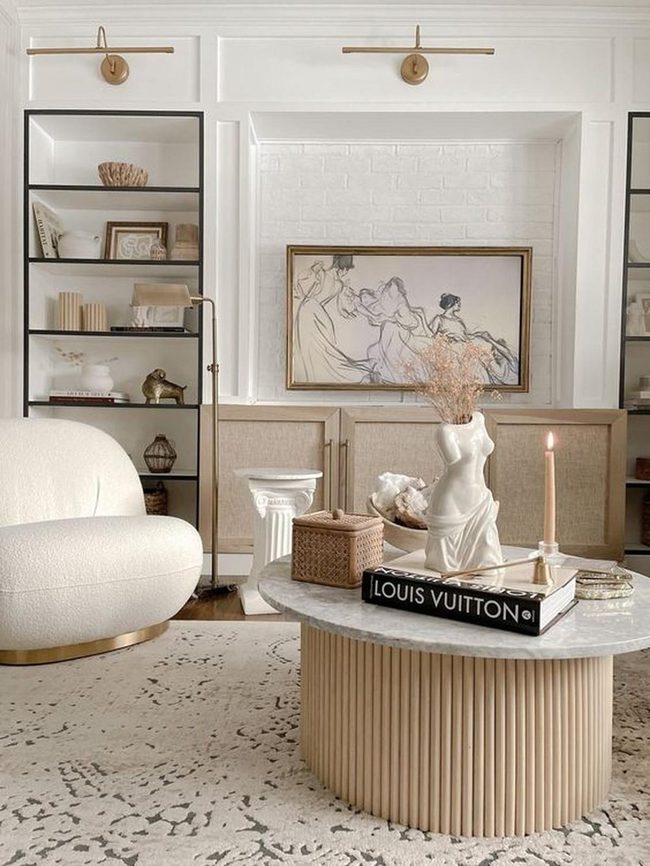 Marble Tables And Curved Comfort