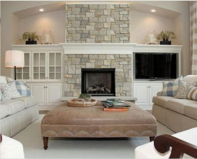 Stone Fireplace Plaid Comfort Hub