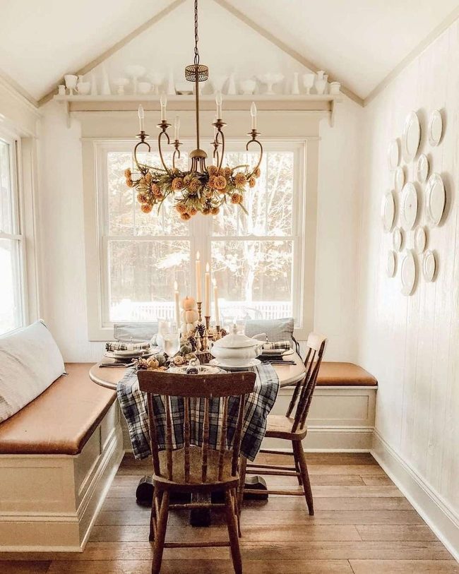 Plaid And Wood Fall Kitchen