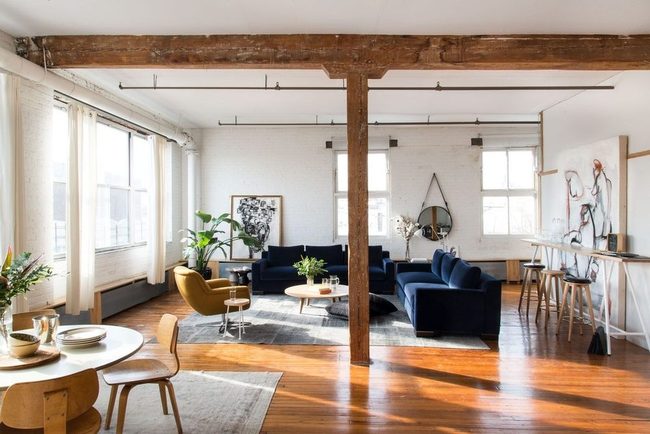 Fireplace And Windows Over Television