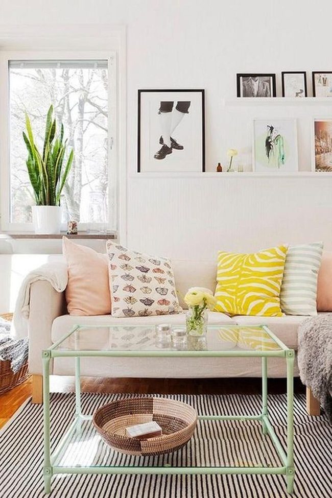 Green Glass And Striped Statement