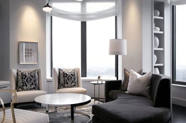 Black And White Patterned Armchairs