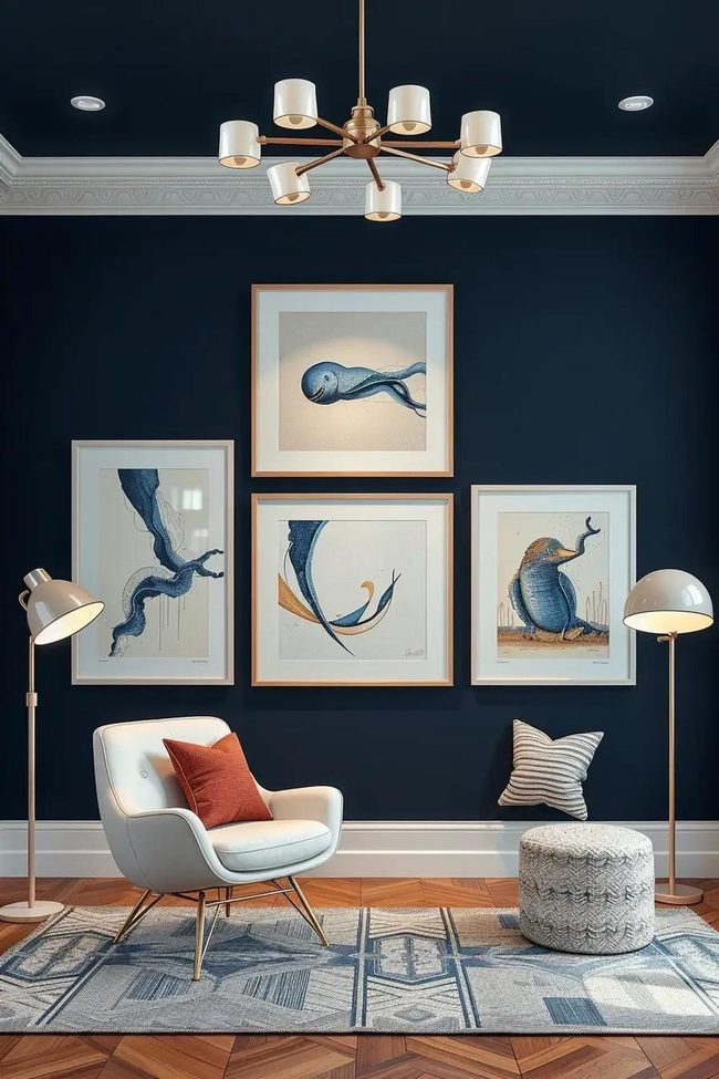 Navy Wall Gallery Grid