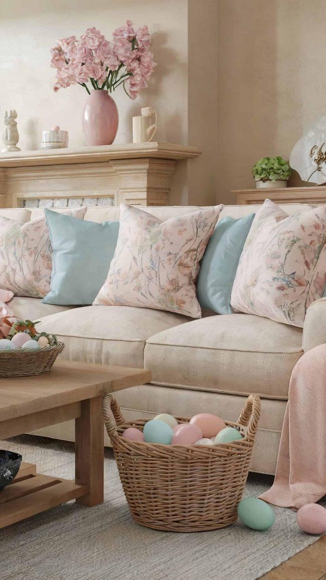 Pastel Spring Pillows Soft Layers
