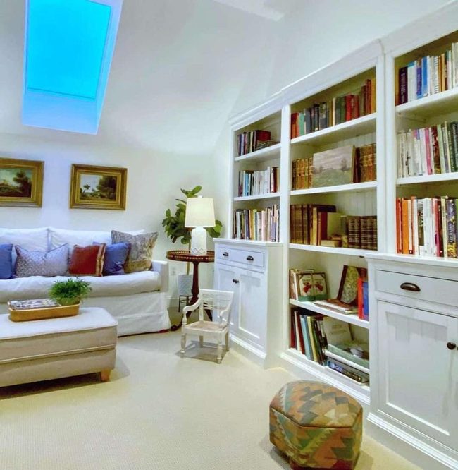 Skylit Library With Cloud-Soft Seating