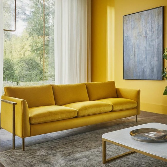 Yellow And White Living Room Brightness
