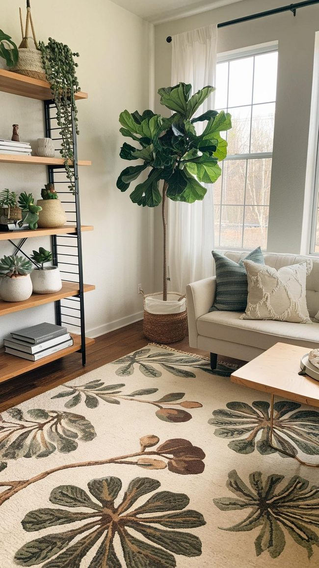 Green Leafy Plants Living Room