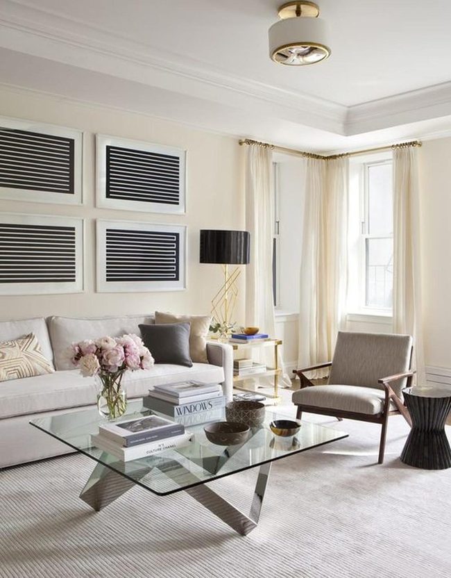 Glass And Metal Modern Neutral