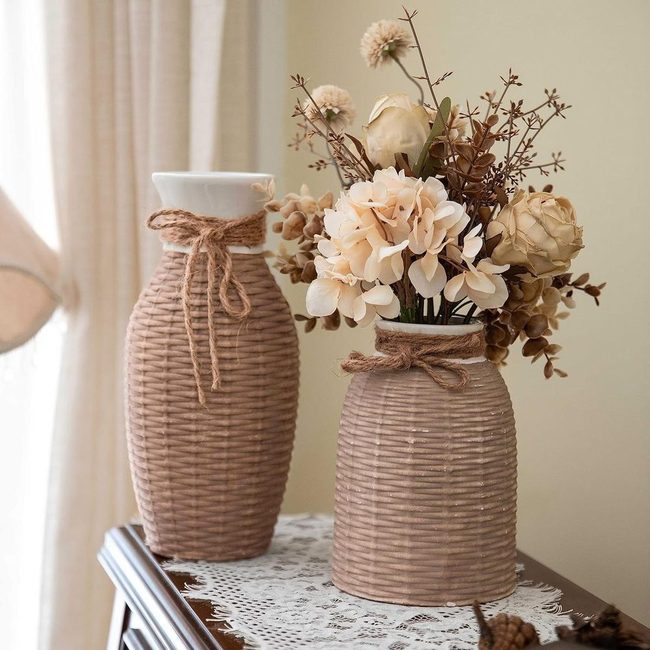 Dried Flowers In Neutral Vessels