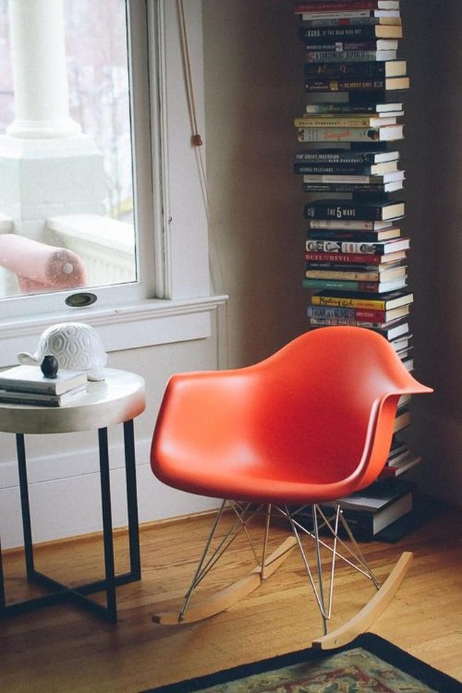 Orange Rocker Reading Corner