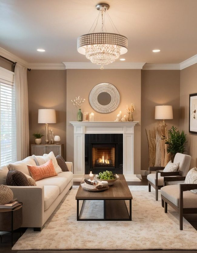 Fireplace Warmth Layered Comfort