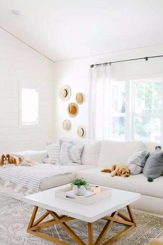White Walls, Gray Comfort, Wooden Warmth