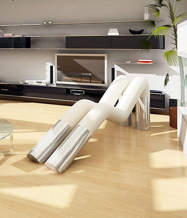 White Chair Anchors Bright Minimalist Space