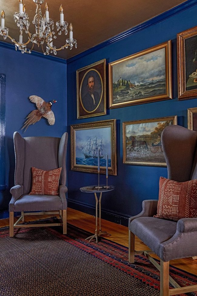 Deep Jewel Walls With Layered Classics