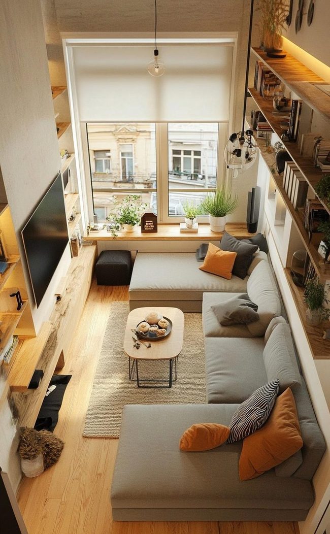 Lamp L-Shaped Sofa Lounge