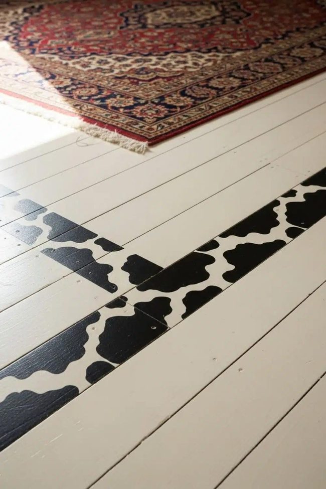 Black And White Cow Print Border