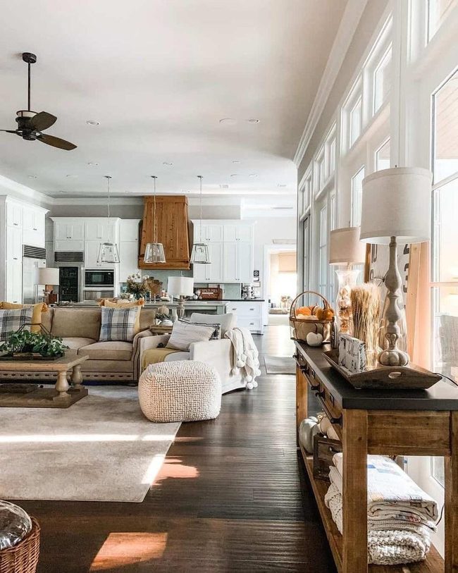 White Cabinetry Meets Warm Stained Wood